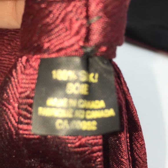 Bow Tie & Cummerbund Dark Red 100% Silk with Box - Picture 8 of 12